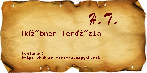 Hübner Terézia névjegykártya